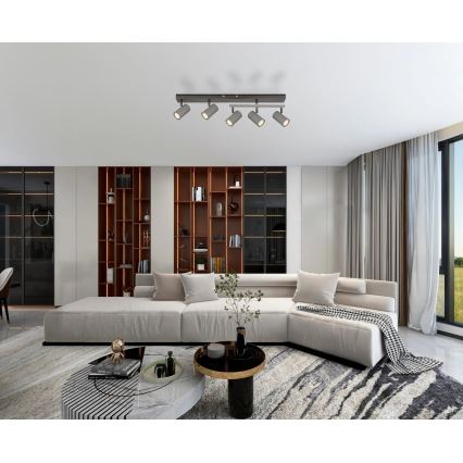 Globo - Spot svetiljka 5xGU10/35W/230V siva