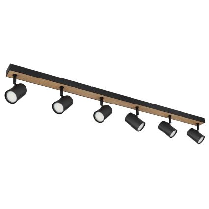Globo - Plafonski spot 6xGU10/35W/230V crna/smeđa