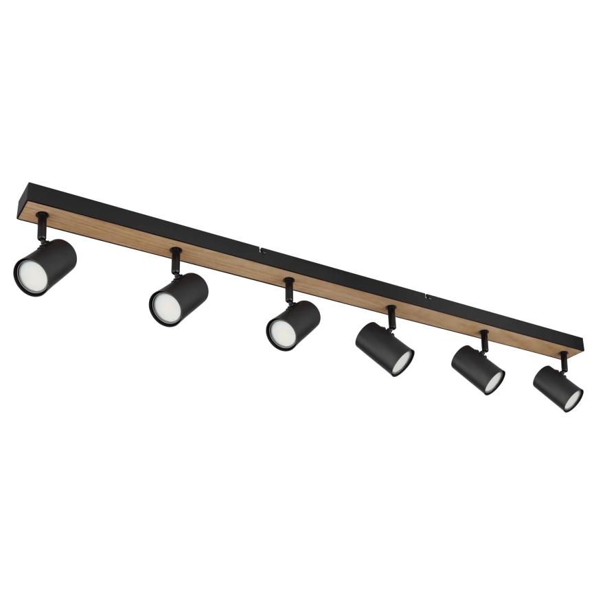 Globo - Plafonski spot 6xGU10/35W/230V crna/smeđa