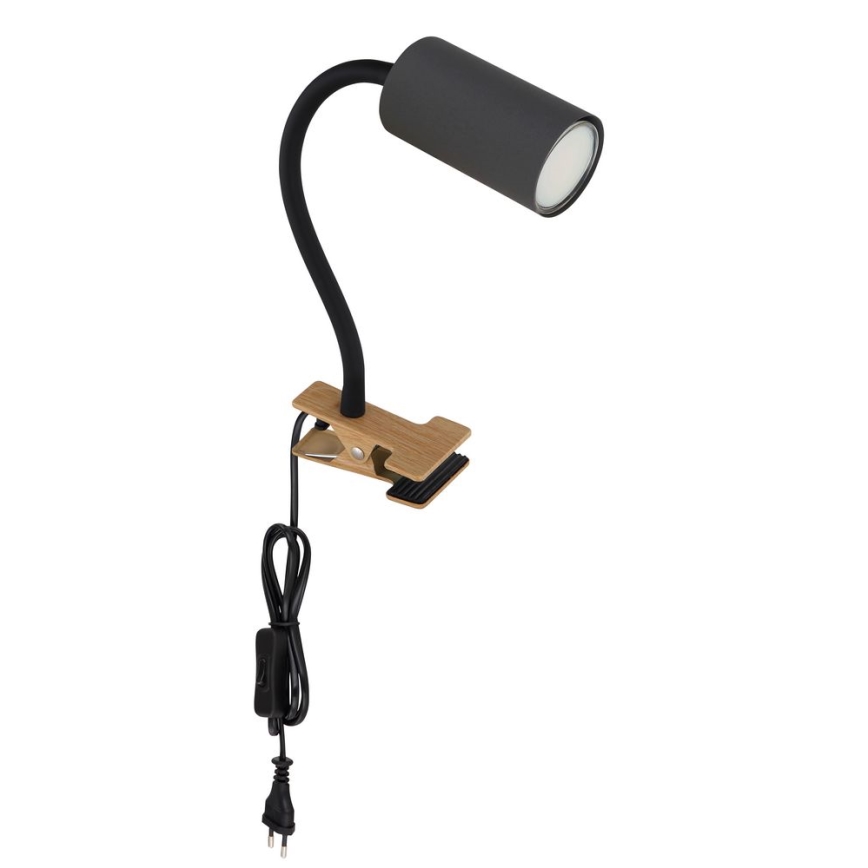 Globo - Fleksibilna lampa sa štipaljkom 1xGU10/25W/230V sivo/braon