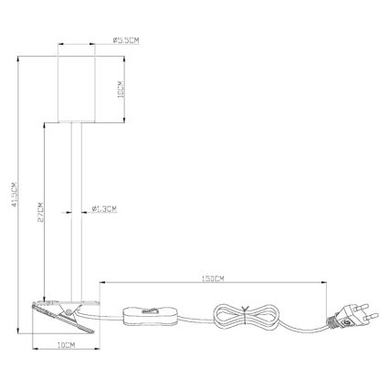 Globo - Fleksibilna lampa sa štipaljkom 1xGU10/25W/230V sivo/braon