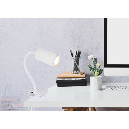 Globo - Fleksibilna lampa sa štipaljkom 1xGU10/25W/230V bela