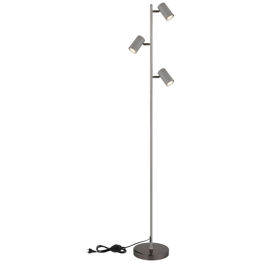 Globo - Podna lampa 3xGU10/5W/230V sivo