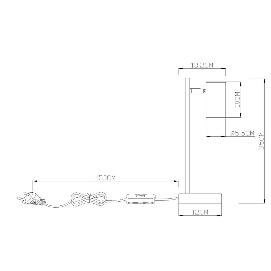 Globo - Stona lampa 1xGU10/5W/230V sivo/antracit