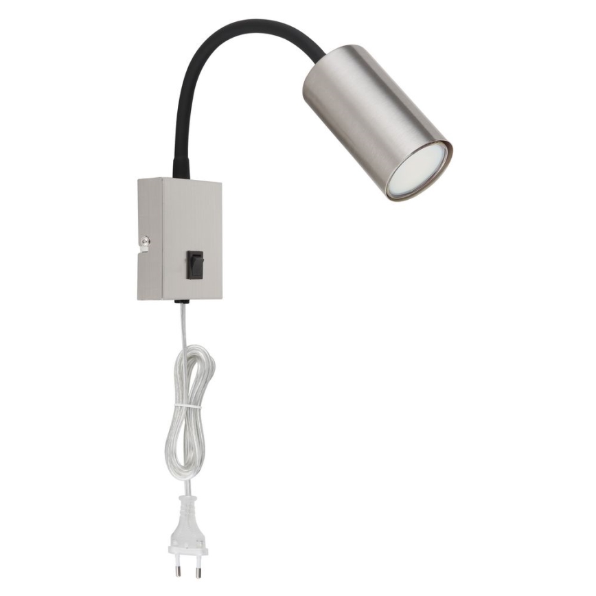 Globo - Fleksibilna zidna lampa 1xGU10/25W/230V crno/mat krom