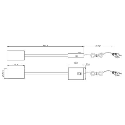 Globo - Fleksibilna zidna lampa 1xGU10/25W/230V crno/mat krom