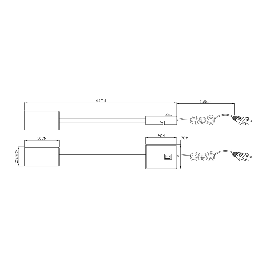 Globo - Fleksibilna zidna lampa 1xGU10/25W/230V crno/mat krom