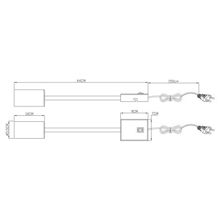 Globo - Fleksibilna zidna lampa 1xGU10/25W/230V crno