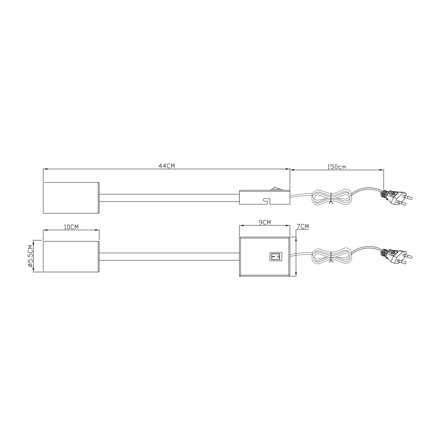 Globo - Fleksibilna zidna lampa 1xGU10/25W/230V crno