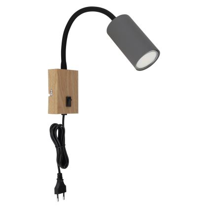 Globo - Fleksibilna zidna lampa 1xGU10/25W/230V sivo/braon