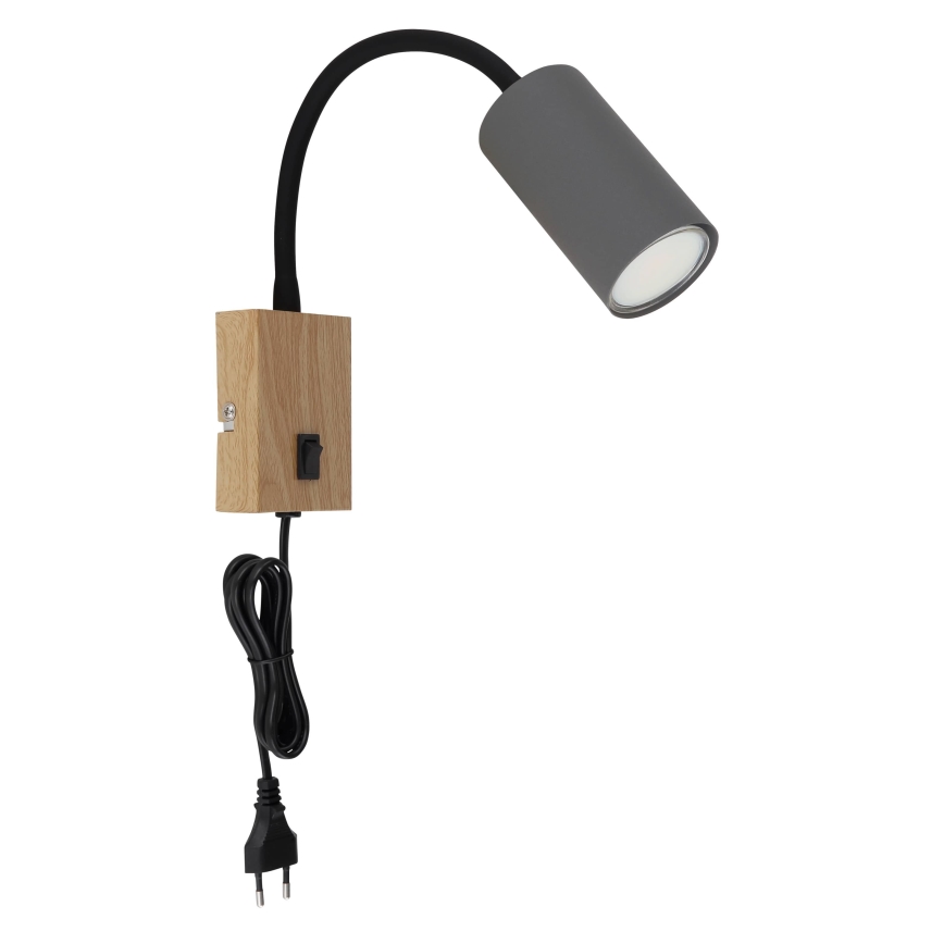 Globo - Fleksibilna zidna lampa 1xGU10/25W/230V sivo/braon