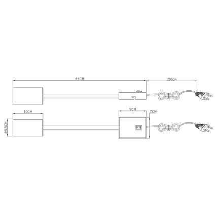 Globo - Fleksibilna zidna lampa 1xGU10/25W/230V crno/mesing