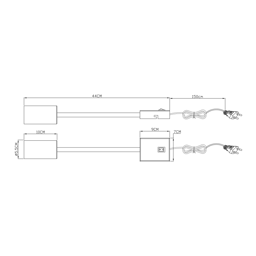 Globo - Fleksibilna zidna lampa 1xGU10/25W/230V crno/mesing