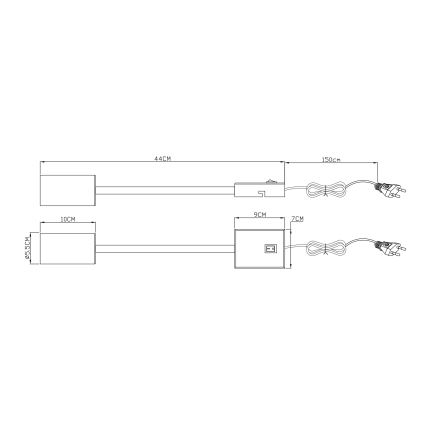 Globo - Fleksibilna zidna lampa 1xGU10/25W/230V bela