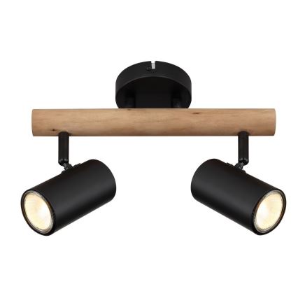 Globo - Reflektorska lampa 2xGU10/5W/230V drvo/metal