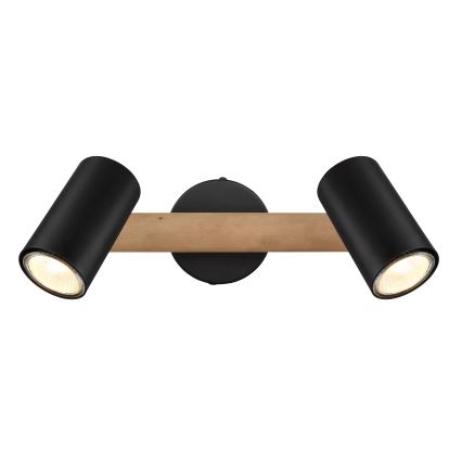 Globo - Reflektorska lampa 2xGU10/5W/230V drvo/metal