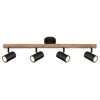 Globo - Reflektorska lampa 4xGU10/5W/230V drvo/metal