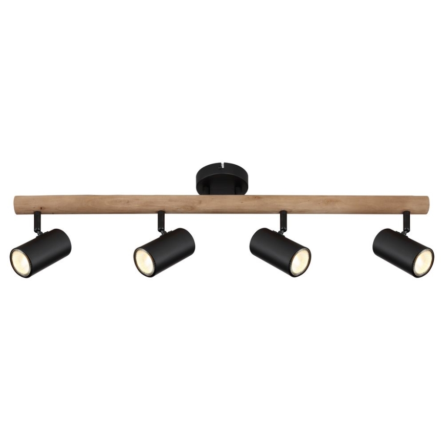 Globo - Reflektorska lampa 4xGU10/5W/230V drvo/metal