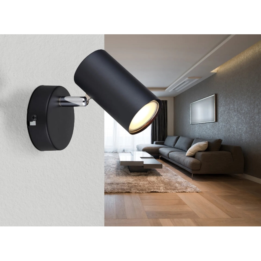 Globo - Zidna reflektorska lampa 1xGU10/25W/230V crno
