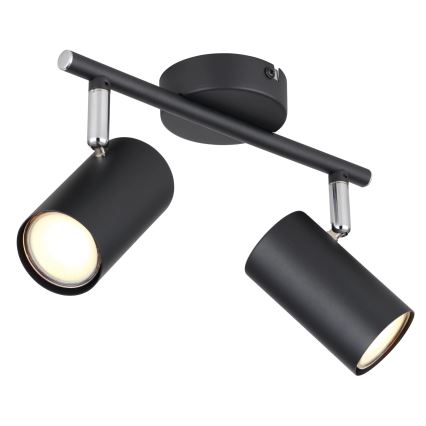 Globo - Reflektorska lampa 2xGU10/25W/230V crno