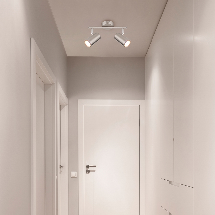 Globo - Spot svetiljka 2xGU10/25W/230V matni hrom