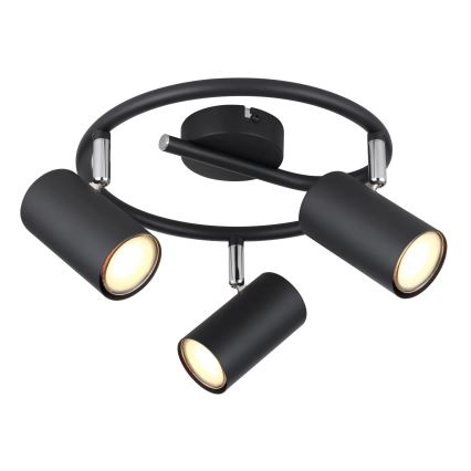 Globo - Reflektorska lampa 3xGU10/25W/230V crno