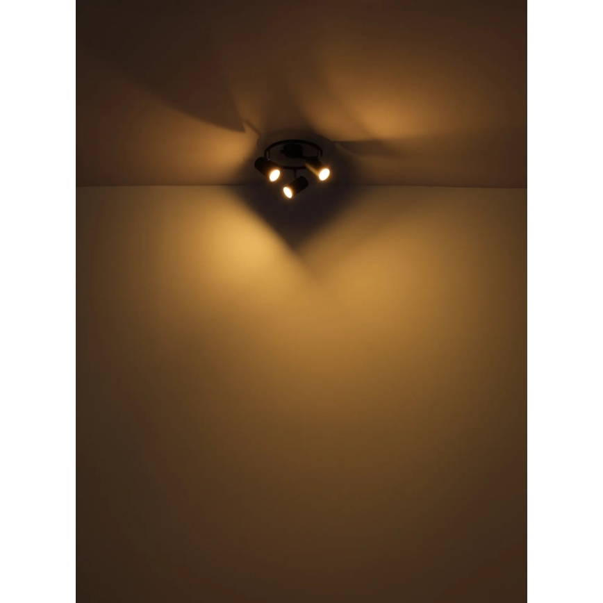 Globo - Reflektorska lampa 3xGU10/25W/230V crno