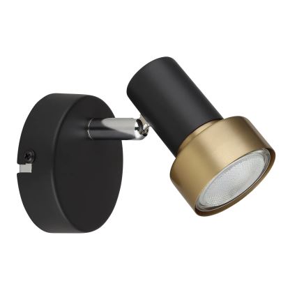 Globo - Zidna reflektorska lampa 1xGU10/25W/230V crno/zlatna