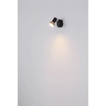 Globo - Zidna reflektorska lampa 1xGU10/25W/230V crno/srebrno