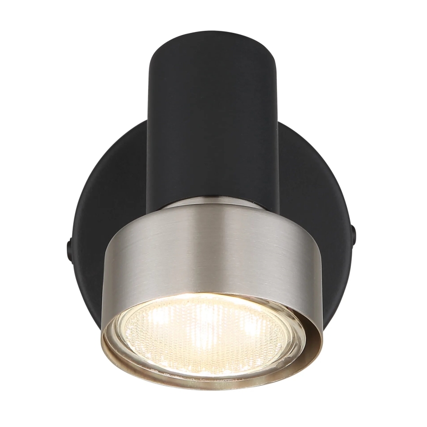Globo - Zidna reflektorska lampa 1xGU10/25W/230V crno/srebrno