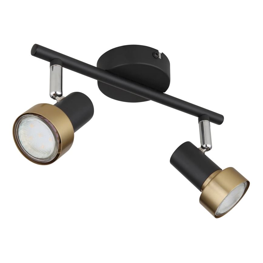 Globo - Reflektorska lampa  2xGU10/25W/230V crno/zlatna