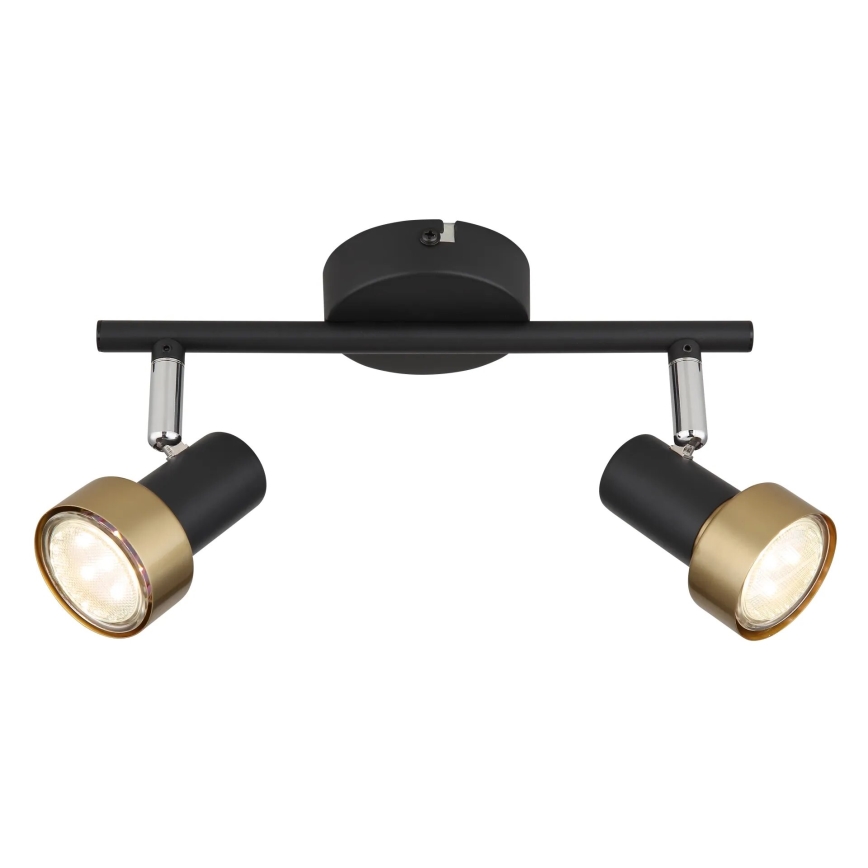 Globo - Reflektorska lampa  2xGU10/25W/230V crno/zlatna