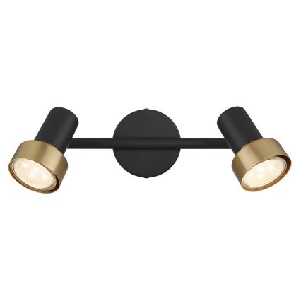 Globo - Reflektorska lampa  2xGU10/25W/230V crno/zlatna