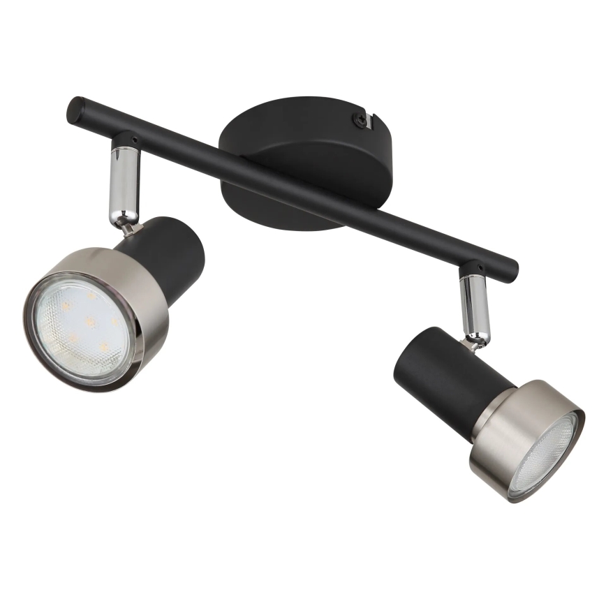 Globo - Reflektorska lampa  2xGU10/25W/230V crno/srebrno