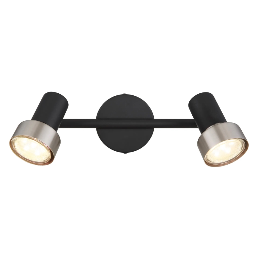 Globo - Reflektorska lampa  2xGU10/25W/230V crno/srebrno