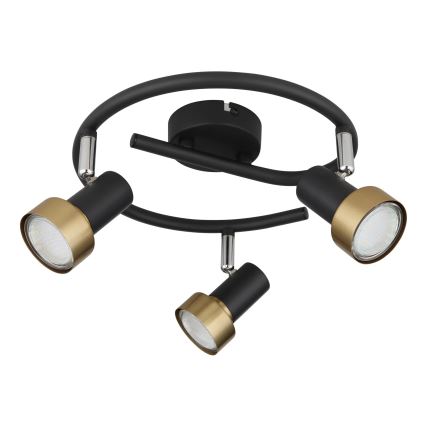 Globo - Reflektorska lampa  3xGU10/25W/230V crno/zlatna