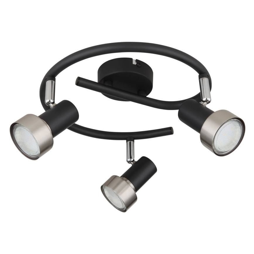 Globo - Reflektorska lampa  3xGU10/25W/230V crno/srebrno