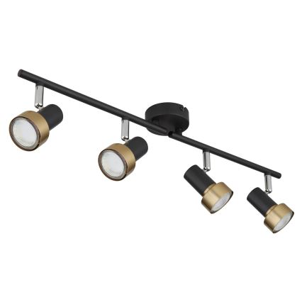 Globo - Reflektorska lampa  4xGU10/25W/230V crno/zlatna