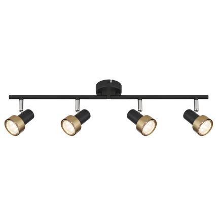 Globo - Reflektorska lampa  4xGU10/25W/230V crno/zlatna