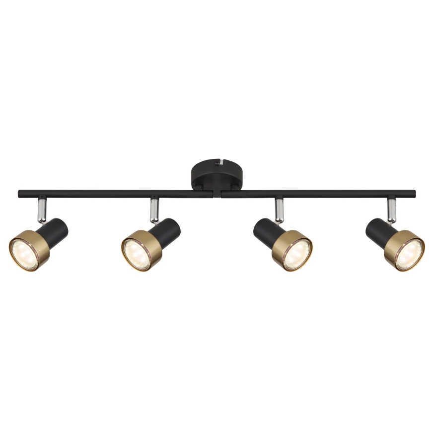 Globo - Reflektorska lampa  4xGU10/25W/230V crno/zlatna