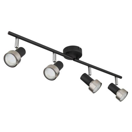Globo - Reflektorska lampa  4xGU10/25W/230V crno/srebrno