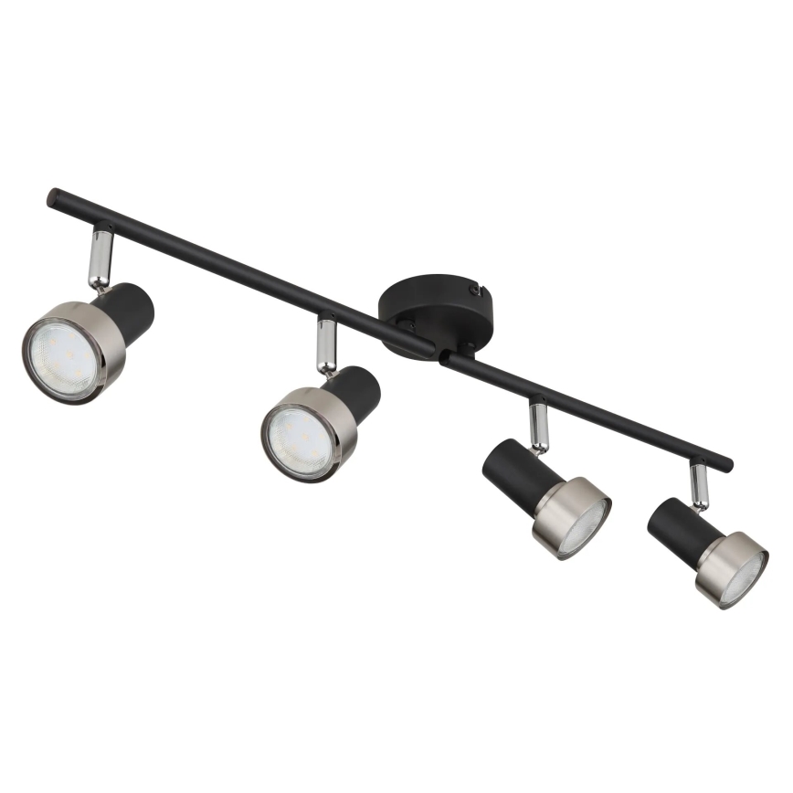 Globo - Reflektorska lampa  4xGU10/25W/230V crno/srebrno
