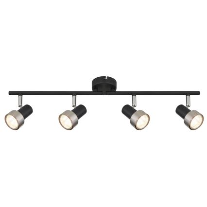 Globo - Reflektorska lampa  4xGU10/25W/230V crno/srebrno