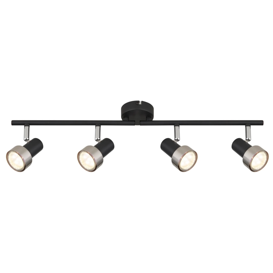 Globo - Reflektorska lampa  4xGU10/25W/230V crno/srebrno