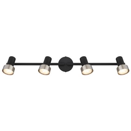 Globo - Reflektorska lampa  4xGU10/25W/230V crno/srebrno