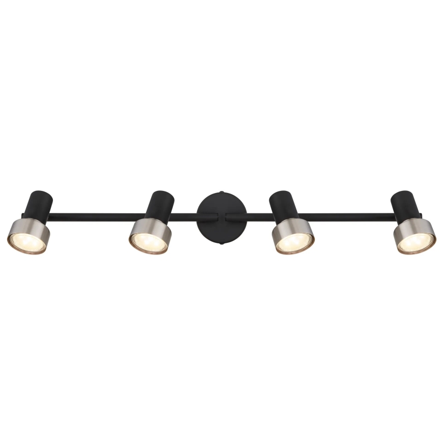 Globo - Reflektorska lampa  4xGU10/25W/230V crno/srebrno