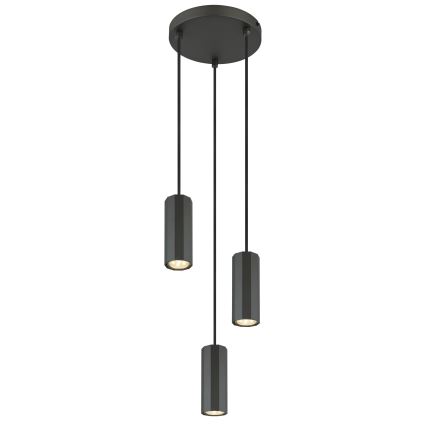 Globo - Luster na sajli 3xGU10/25W/230V crno