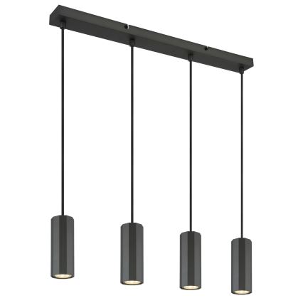 Globo - Luster na sajli 4xGU10/25W/230V crno