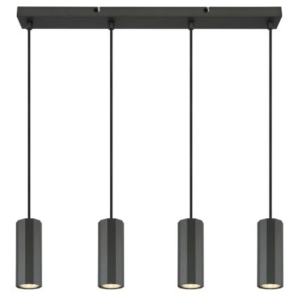 Globo - Luster na sajli 4xGU10/25W/230V crno