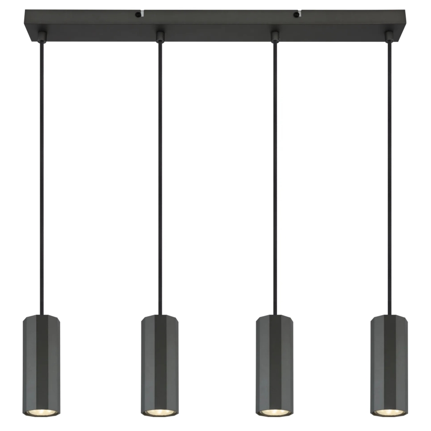Globo - Luster na sajli 4xGU10/25W/230V crno